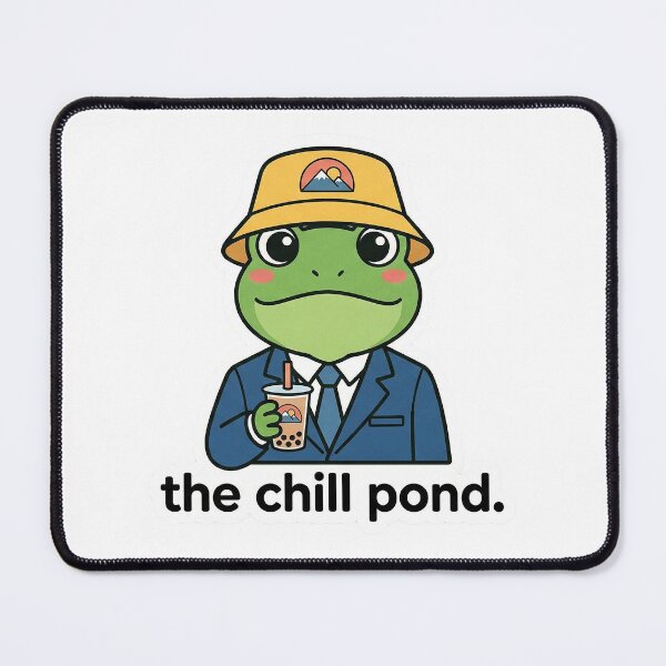 Item preview, Official THE CHILL POND Salaryman Frog - Kawaii Office Lo-fi Vibe designed and sold by The Chill Pond.