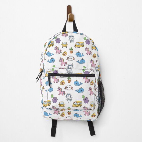 Item preview, Cute Kawaii Animals and School Bus Pattern designed and sold by Snout & Shout..