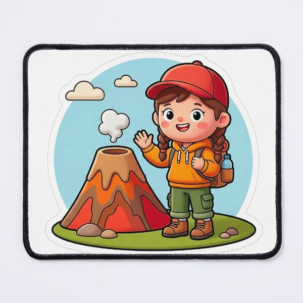 Item preview, 4k Cute CGI Girl Volcano Adventure designed and sold by ABArtByAlexST.