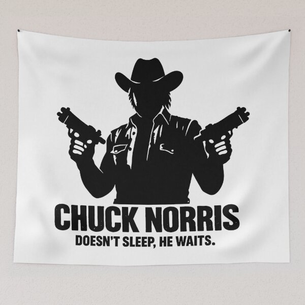 Item preview, Chuck Norris Meme, Cowboy Silhouette, Legendary Action Hero designed and sold by DogoMalulu.