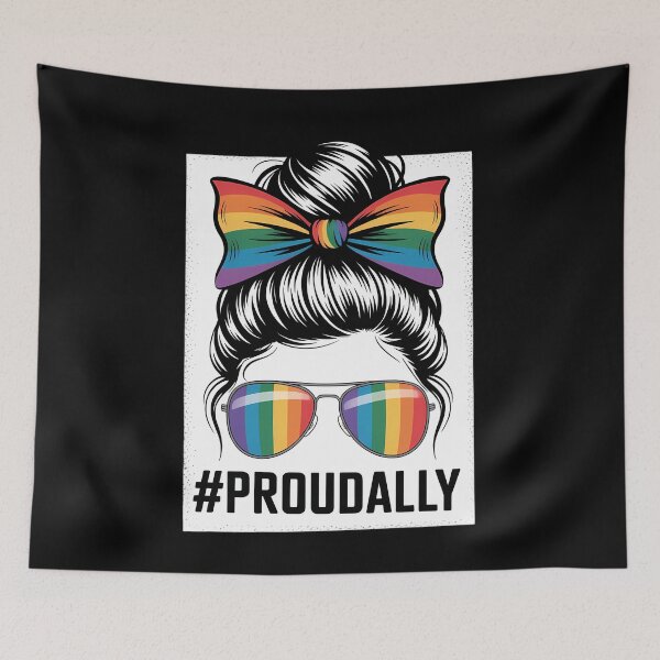 Item preview, Proud Ally LGBTQ+ Messy Bun Proud Ally LGBTQ+ designed and sold by Moon-Ape.