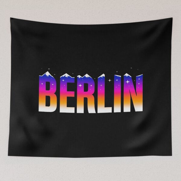 Item preview, Berlin Mountain Sunset Typography • Retro Travel Aesthetic • Bold City Adventure Design designed and sold by Bright Nest Studio.