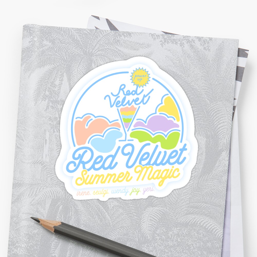 red velvet summer magic logo sticker by nurfzr redbubble