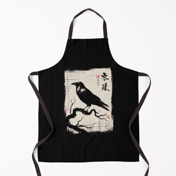 Item preview, Minimalist Raven Japanese Ink Style Bird Illustration designed and sold by titanlevi.