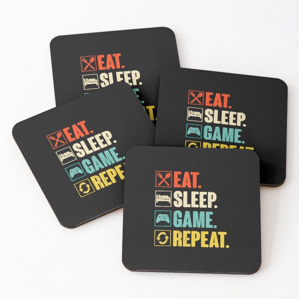 Item preview, Eat Sleep Game Repeat Gamer Quote Minimal Gaming Humor designed and sold by FGTV2021.