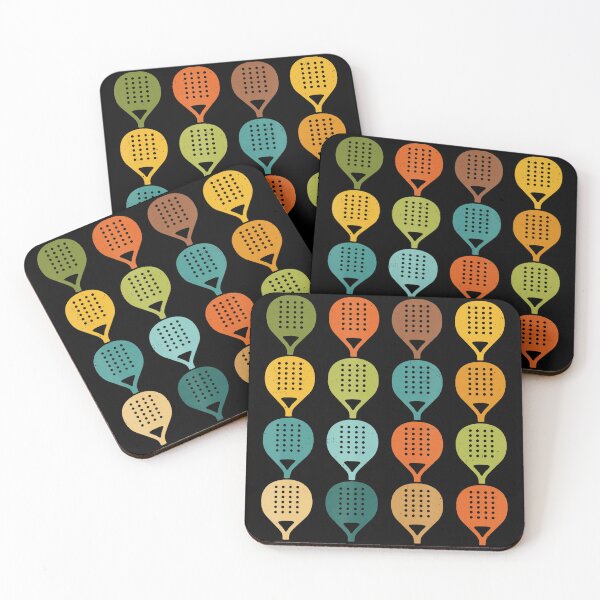 Item preview, Colorful Padel Rackets Pattern Retro Sports  designed and sold by WayTBeenkenArt.