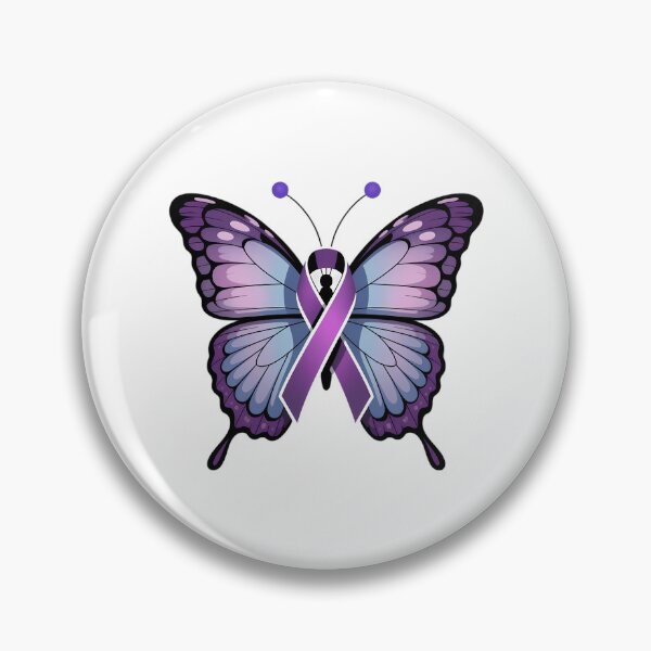Item preview, Purple Cancer Support Butterfly Pancreatic Cancer designed and sold by VENOM0RIOT.