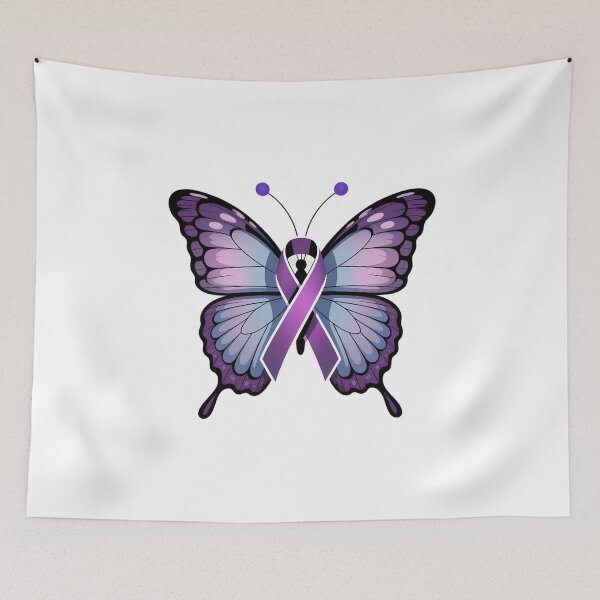 Item preview, Purple Cancer Support Butterfly Pancreatic Cancer designed and sold by VENOM0RIOT.