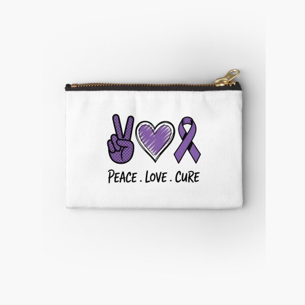Item preview, Peace Love Cure Pancreatic Cancer Purple Ribbon Pancreatic Cancer Awareness designed and sold by VENOM0RIOT.