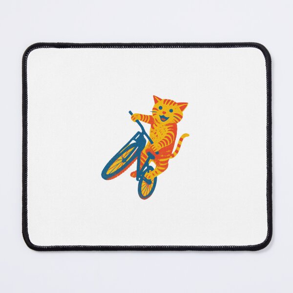 Item preview, Biking Ginger Cat — Colorful Retro Style Cycling Kitten Illustration designed and sold by Colorful-Garden.