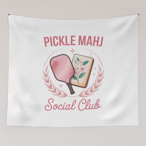 Item preview, Pickleball & Mahjong Lover Pickle Mahj Social Club designed and sold by VENOM0RIOT.