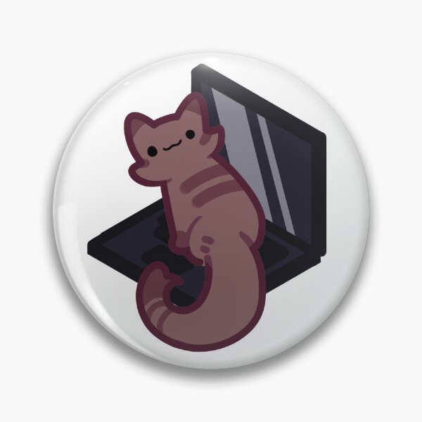 Item preview, kitty on a laptop designed and sold by MalicaMistyface.