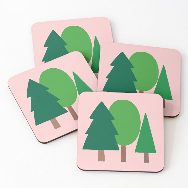 Item preview, Cute Forest Tree Trio - Kawaii Botanical Sticker Art designed and sold by ubborn.