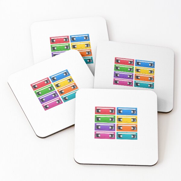 Item preview, Colorful VHS Tapes – Retro 80s 90s Nostalgia Video Cassette Grid Design designed and sold by Fleetwood1994.