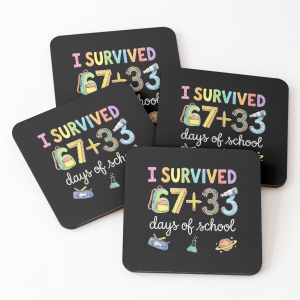 Item preview, I Survived 67 33 Days of School Funny Kids Milestone designed and sold by gladysenglish.