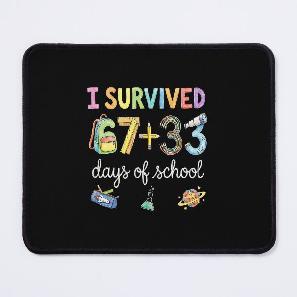 Item preview, I Survived 67 33 Days of School Funny Kids Milestone designed and sold by gladysenglish.