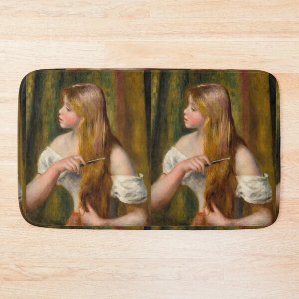 Item preview, Jeune Fille Se Peignant La Toilette by Pierre-Auguste Renoir: Impressionist Poster designed and sold by artofuniverse.