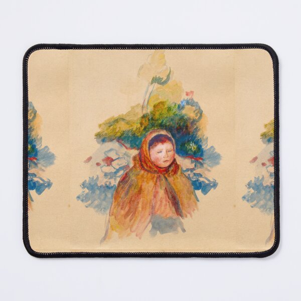 Item preview, Jeune Paysanne by Pierre-Auguste Renoir: Impressionist Child Portrait Poster designed and sold by artofuniverse.