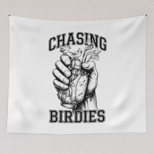 Item preview, Funny Vintage Golfer Chasing Birdies Golf Bag Hand designed and sold by GrandeDuc.