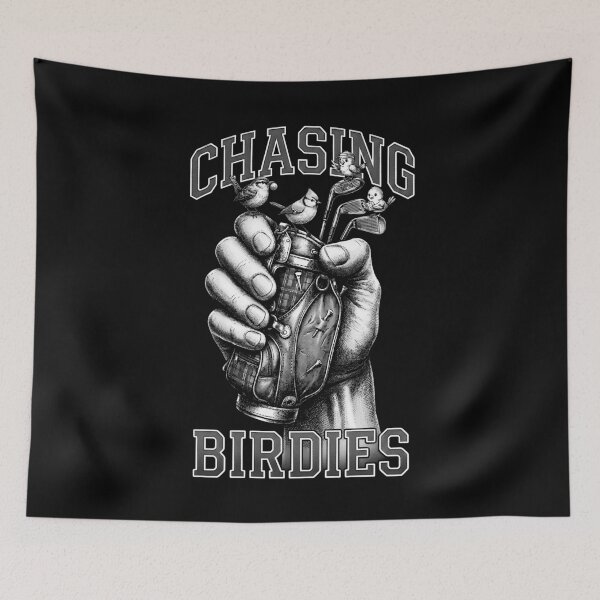 Item preview, Funny Vintage Golfer Chasing Birdies Golf Bag Hand designed and sold by GrandeDuc.