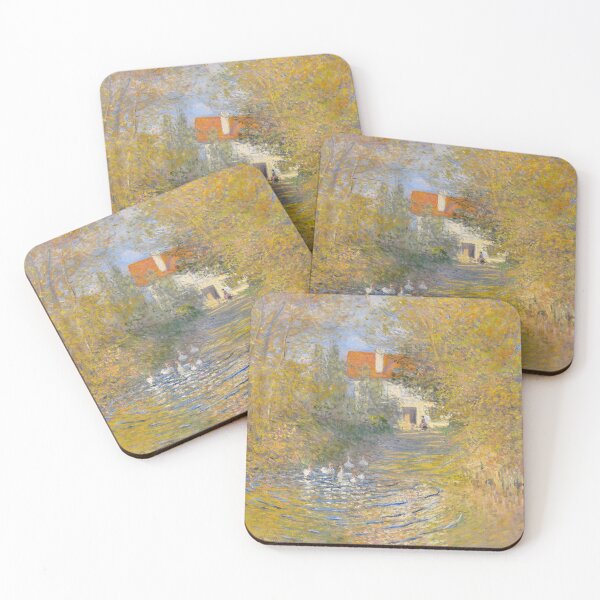 Item preview, Monet The Geese 1874 Impressionist Painting – Vintage French Landscape Art Print designed and sold by Tamas Das.