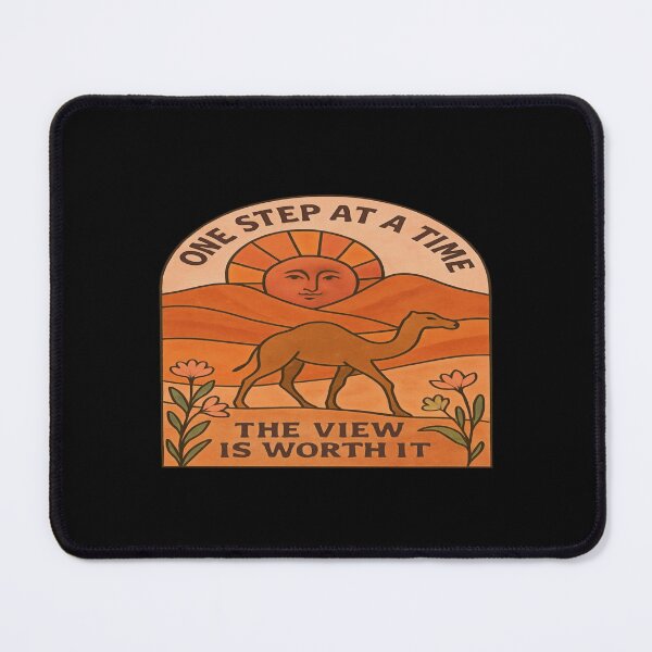 Item preview, One Step at a Time Desert Art • Camel Journey Motivation • Warm Retro Travel Design designed and sold by Bright Nest Studio.