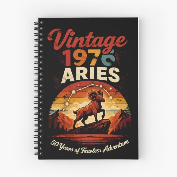Item preview, Vintage 1976 Aries 50th Birthday Retro Zodiac designed and sold by 97Ts.