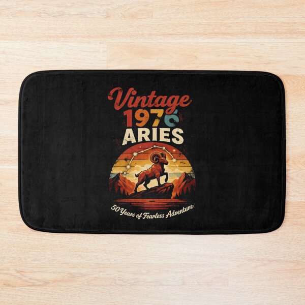Item preview, Vintage 1976 Aries 50th Birthday Retro Zodiac designed and sold by 97Ts.