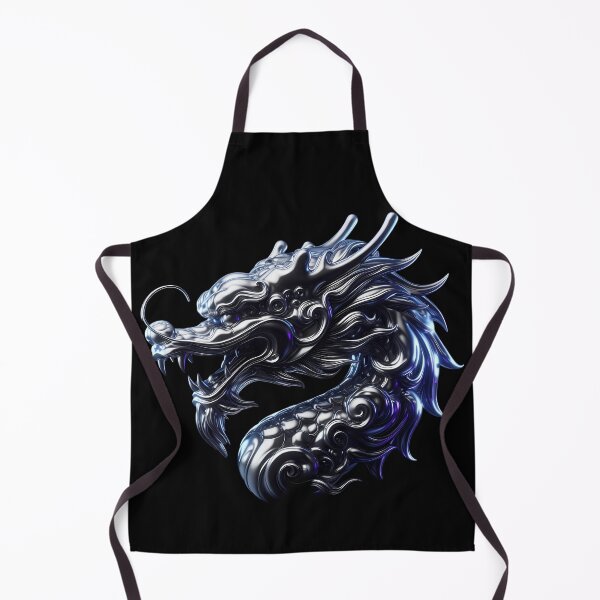 Item preview, Liquid Chrome Dragon Head – Silver Metal Anomalya – Futuristic Tech Tattoo designed and sold by Phetuvov.