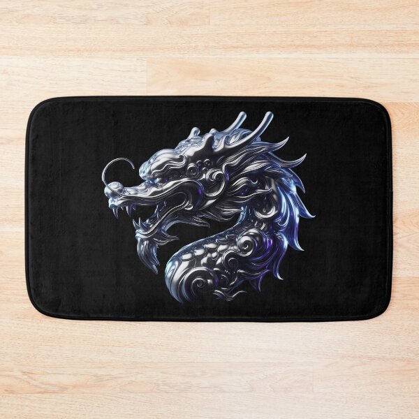 Item preview, Liquid Chrome Dragon Head – Silver Metal Anomalya – Futuristic Tech Tattoo designed and sold by Phetuvov.