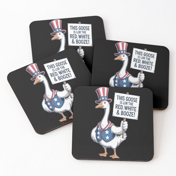 Item preview, Red White And Booze 4th of July Funny Silly Goose 1 designed and sold by SignaturalGen.