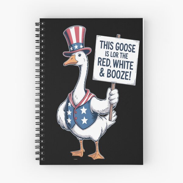 Item preview, Red White And Booze 4th of July Funny Silly Goose 1 designed and sold by SignaturalGen.