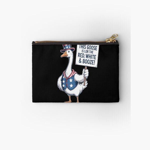 Item preview, Red White And Booze 4th of July Funny Silly Goose 1 designed and sold by SignaturalGen.