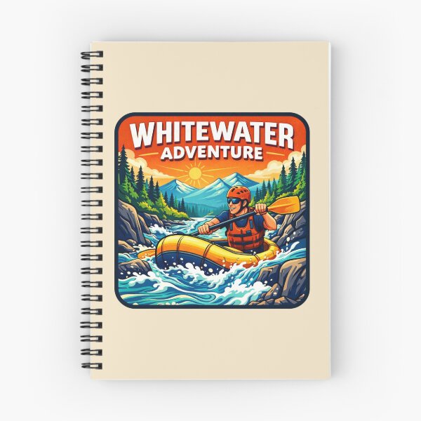 Item preview, Whitewater Adventure - Rafting Rapids with Paddler designed and sold by Myra365Art.