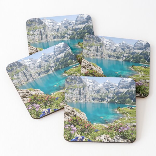 Item preview, Alpine Lake With Edelweiss And Blue Gentian designed and sold by Vista Atelier.