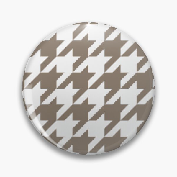 Item preview, White And Taupe Houndstooth Pattern designed and sold by pattern-archive.