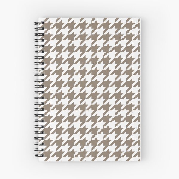 Item preview, White And Taupe Houndstooth Pattern designed and sold by pattern-archive.