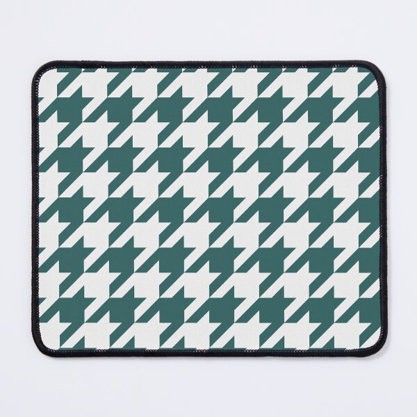 Item preview, White And Teal Houndstooth Pattern designed and sold by pattern-archive.