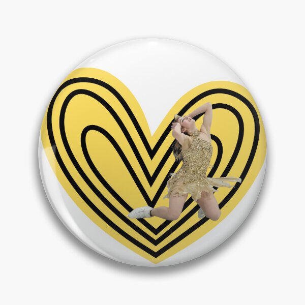 Item preview, Alysa Liu Fan Art Yellow and Black Heart  designed and sold by AnimaliaStar.