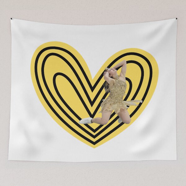 Item preview, Alysa Liu Fan Art Yellow and Black Heart  designed and sold by AnimaliaStar.