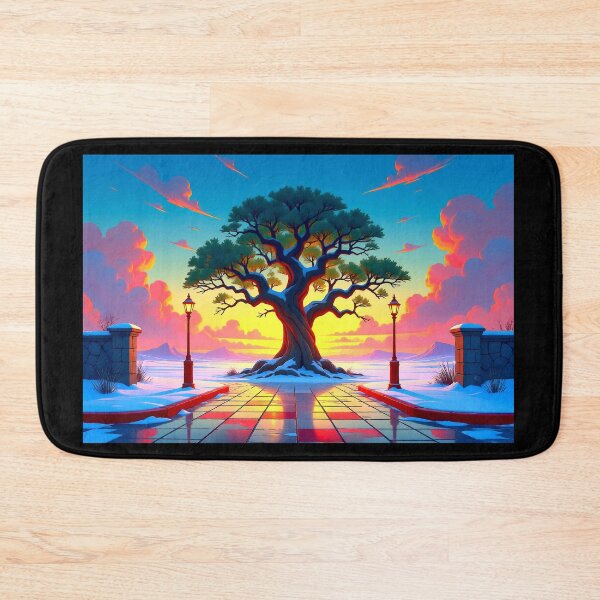 Item preview, Majestic Tree at Sunset on a Magical Winter Landscape designed and sold by Gabi.Media.