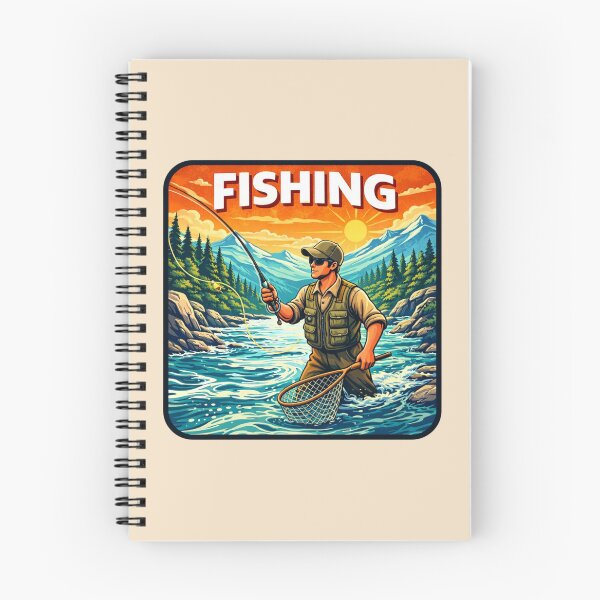 Item preview, Fishing Adventure - Fly Fishing in River designed and sold by Myra365Art.