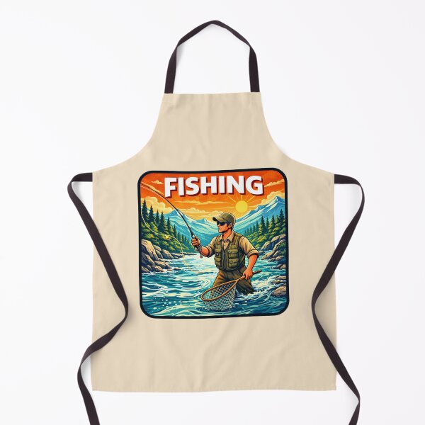 Item preview, Fishing Adventure - Fly Fishing in River designed and sold by Myra365Art.
