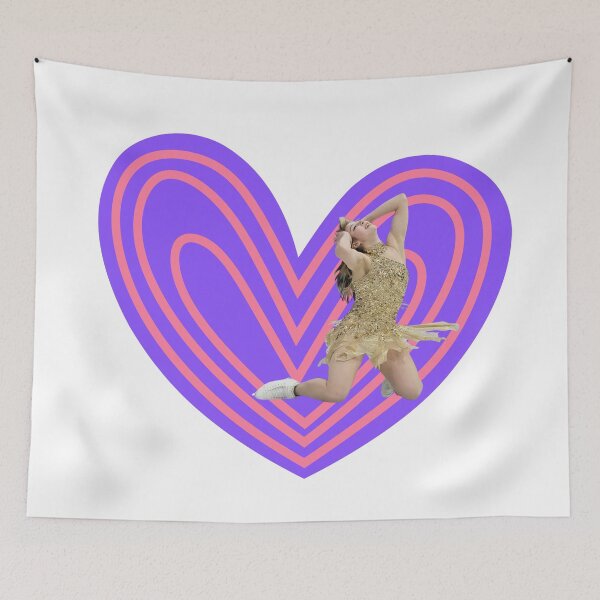 Item preview, Alysa Liu Fan Art Purple and Pink Heart  designed and sold by AnimaliaStar.