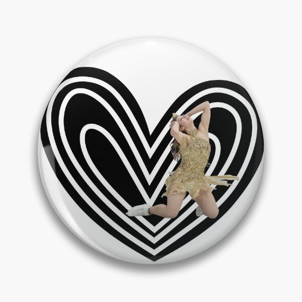 Item preview, Alysa Liu Fan Art Black and White Heart  designed and sold by AnimaliaStar.