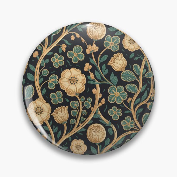 Item preview, Klimt Inspired Gold Botanical Pattern – Dark Art Nouveau Luxury Seamless Design designed and sold by Tamas Das.