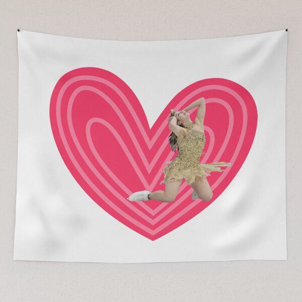 Item preview, Alysa Liu Fan Art Pink on Pink Heart  designed and sold by AnimaliaStar.