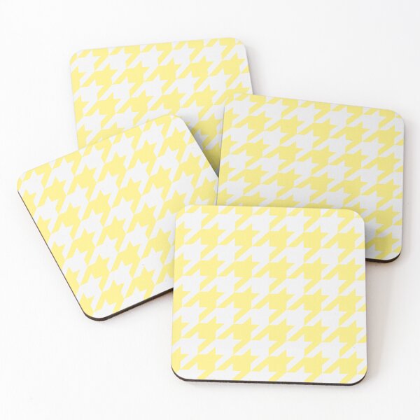 Item preview, White And Yellow Houndstooth Pattern designed and sold by pattern-archive.