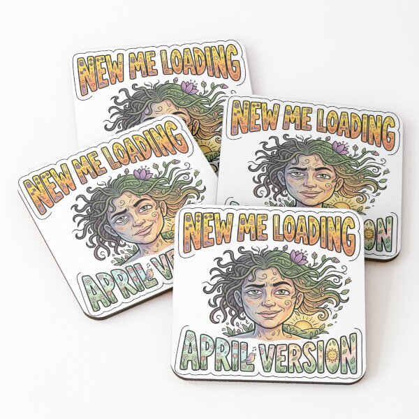 Item preview, New Me Loading – April Glow Up Version Sticker designed and sold by Imaginarium of Chaos falcon88 .