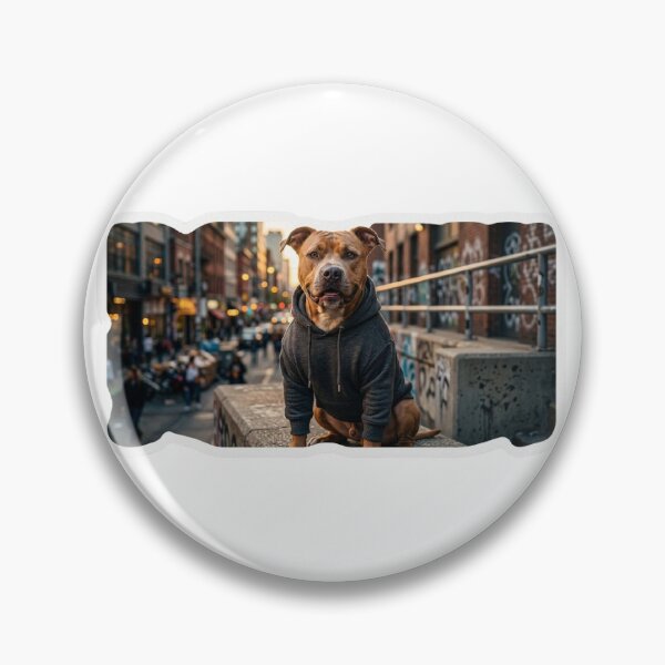 Item preview, Pitbull Hoodie Sticker | Strong Friendly Dog designed and sold by SainiArt19.